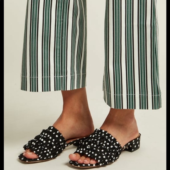 ALEXACHUNG Polka-dot ruffle slides - Picture 1 of 7